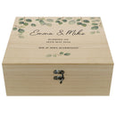 Personalised Botanical Wooden Wedding Keepsake box