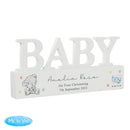 Personalised Tiny Tatty Teddy Wooden Baby Ornament