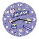 Personalised Positive Vibes Wooden Childrens Clock