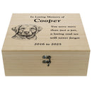 Personalised Dog Breed Memorial Large Keepsake Box