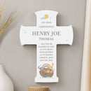 Personalised Noahs Ark Cross Wooden Ornament
