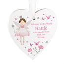 Personalised Fairy Princess Hanging Heart Ornament