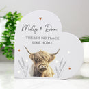 Personalised Highland Wooden Heart Ornament
