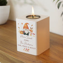 Personalised Autumn Gonk Tealight Holder