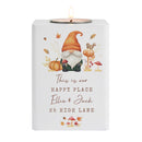Personalised Autumn Gonk Tealight Holder