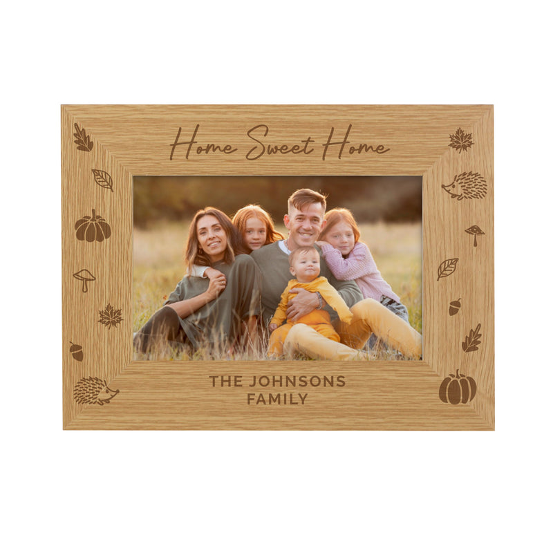Personalised Autumn 6x4 Wooden Photo Frame