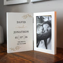 Personalised Anniversary Wooden Hinged 6x4 Photo Frame