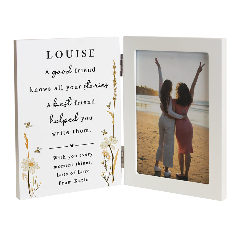 Personalised Friend Wooden Hinged 6x4 Photo Frame