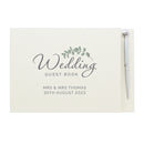 Personalised Botanical Wedding Guest Book & Pen