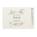 Personalised Floral Watercolour Hardback Guest Book & Pen