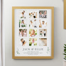 Personalised Wedding Oak Multi Photo Frame