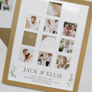 Personalised Wedding Oak Multi Photo Frame