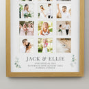 Personalised Wedding Oak Multi Photo Frame