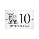 Personalised Highland Cow Acrylic House Sign