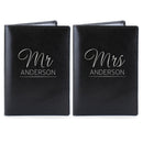 Personalised Mr & Mrs Black Passport Holders