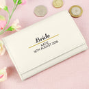 Personalised Cream Leather Purse