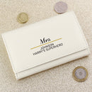Personalised Cream Leather Purse