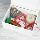 Personalised Sewing Kit White Wooden Box