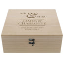 Personalised Mr & Mrs Large Wooden Keepsake Box