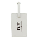 Personalised Classic Initials Cream Luggage Tag