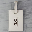 Personalised Classic Initials Cream Luggage Tag