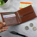Personalised Tan Leather Wallet