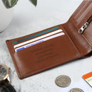 Personalised Tan Leather Wallet