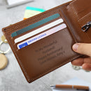 Personalised Tan Leather Wallet