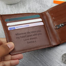 Personalised Tan Leather Wallet