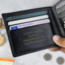 Personalised Black Leather Wallet