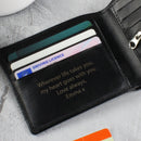 Personalised Black Leather Wallet