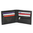 Personalised Black Leather Wallet