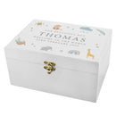 Personalised Safari Animals Small Wooden Keepsake Box