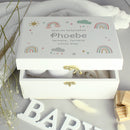 Personalised Rainbow Small Wooden Keepsake Box