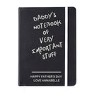 Personalised Free Text Black Hardback Notebook