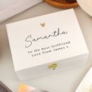 Personalised Gold Heart Small Memory Box