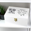 Personalised Dog Breed White Wooden Storage Box