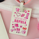 Personalised Cowgirl Passport Holder & Luggage Tag