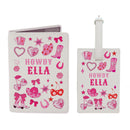 Personalised Cowgirl Passport Holder & Luggage Tag