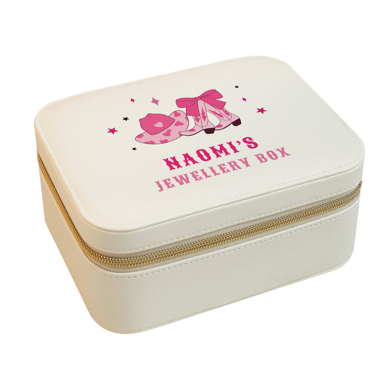Personalised Cowgirl Travel Jewellery Box