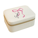 Personalised Bow Travel Jewellery Box