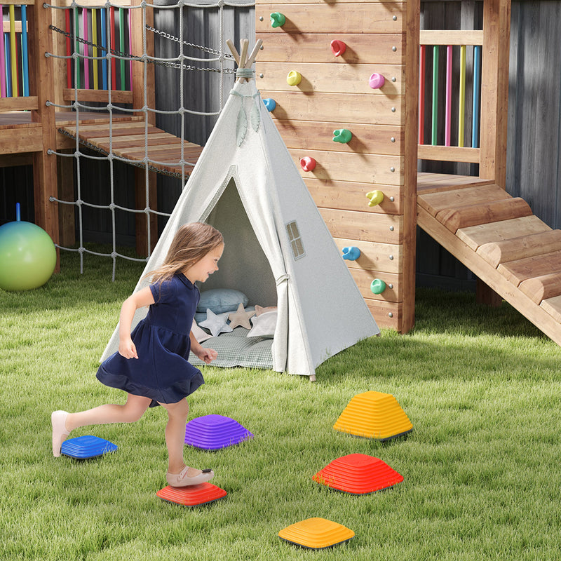 AIYAPLAY Balance Stepping Stones, 6PCs Sensory Toy Gift For Kids Aged 3-8