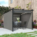 Outsunny 3 X 3(m) Metal Pergola With Retractable Roof And Sidewalls, Light Grey
