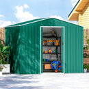 Outsunny 8 X 6ft Garden Storage Shed With Double Door Green