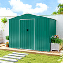 Outsunny 8 X 6ft Garden Storage Shed With Double Door Green