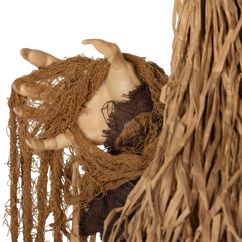 HOMCOM Straw Pumpkin Halloween Prop for Indoor Outdoor Decoration