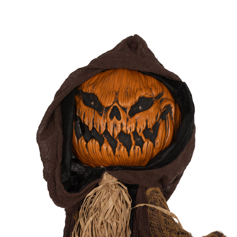 HOMCOM Straw Pumpkin Halloween Prop for Indoor Outdoor Decoration