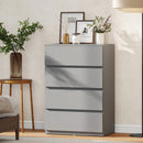 HOMCOM Bedroom Chest of Drawers, 4 Drawers Dresser, Drawer Unit, Grey