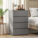 HOMCOM Bedroom Chest of Drawers, 4 Drawers Dresser, Drawer Unit, Grey