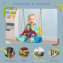 Outsunny 3 In 1 Kids Swing Seat, Adjustable Toddler Swing Chair, Light Blue